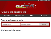 Tablet Screenshot of betoveiculos.net